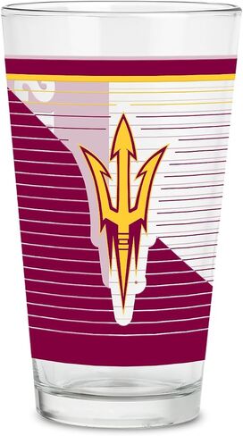 Rico Industries NCAA Arizona State Sun Devils - أكواب نصف لتر قياسية من ASU سعة 16 أونصة مع شعار مطبوع رقميًا، كوب شرب كلاسيكي - رائع للاستخدام اليومي in Kuwait