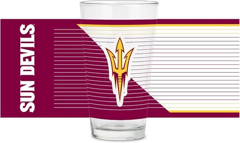 Rico Industries NCAA Arizona State Sun Devils - أكواب نصف لتر قياسية من ASU سعة 16 أونصة مع شعار مطبوع رقميًا، كوب شرب كلاسيكي - رائع للاستخدام اليومي in Kuwait