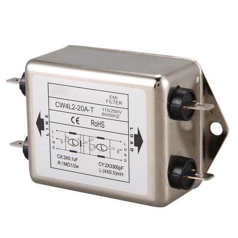 1 قطعة 2X مرشح الطاقة EMI CW4L2-20A-T مرحلة واحدة AC 115V / 250V 20A 50/60HZ in Kuwait