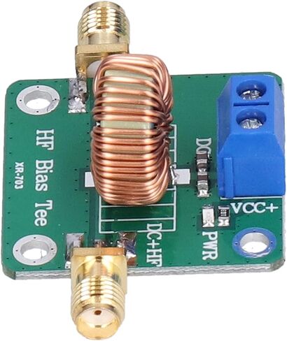 Bias Tee Module RF Microwave DC Blocker Filter Board لمكبرات الصوت ذات النطاق العريض - نطاق التردد من 0.2 إلى 180 ميجا هرتز - مكون إلكتروني مع حلقة مغناطيسية لإمداد طاقة التردد اللاسلكي in Kuwait