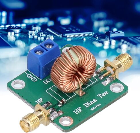 Bias Tee Module RF Microwave DC Blocker Filter Board لمكبرات الصوت ذات النطاق العريض - نطاق التردد من 0.2 إلى 180 ميجا هرتز - مكون إلكتروني مع حلقة مغناطيسية لإمداد طاقة التردد اللاسلكي in Kuwait