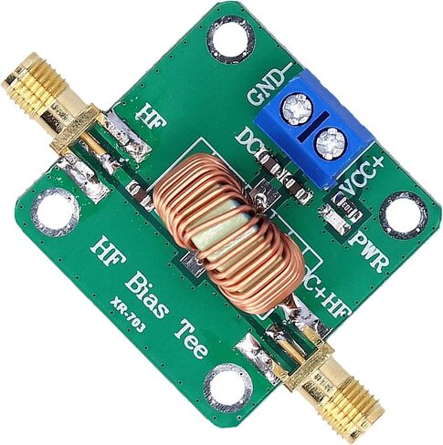 Bias Tee Module RF Microwave DC Blocker Filter Board لمكبرات الصوت ذات النطاق العريض - نطاق التردد من 0.2 إلى 180 ميجا هرتز - مكون إلكتروني مع حلقة مغناطيسية لإمداد طاقة التردد اللاسلكي in Kuwait