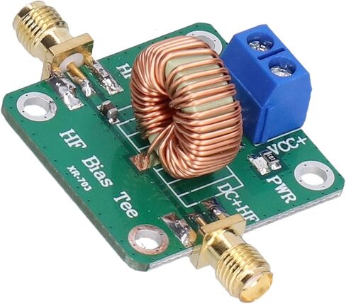 Bias Tee Module RF Microwave DC Blocker Filter Board لمكبرات الصوت ذات النطاق العريض - نطاق التردد من 0.2 إلى 180 ميجا هرتز - مكون إلكتروني مع حلقة مغناطيسية لإمداد طاقة التردد اللاسلكي in Kuwait