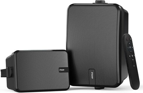 Inwa Outdoor Bluetooth Speakers, Active Passive Wall Mount Speaker, Waterproof Wireless Indoor/Outdoor Stereo Sound Set W/Aux in, Sound System for Patio/Porch/Gazebo/Garage(Pair, MZ-660) in Saudi Arabia
