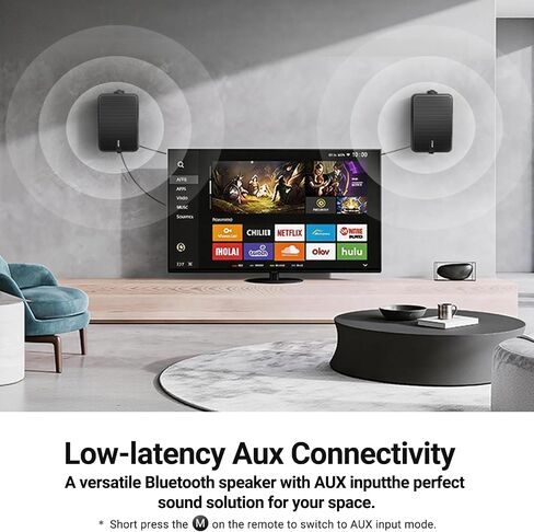 Inwa Outdoor Bluetooth Speakers, Active Passive Wall Mount Speaker, Waterproof Wireless Indoor/Outdoor Stereo Sound Set W/Aux in, Sound System for Patio/Porch/Gazebo/Garage(Pair, MZ-660) in Saudi Arabia
