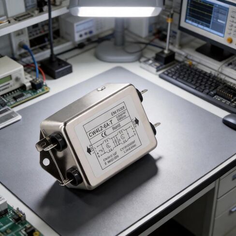 FABULETTA Double-Section Single-Phase Power Filter 115/250VAC 50/60Hz Featuring 80dB Stop Attenuation for Electrical Systems CW4L2-6A-T(CW4L2-6A-T) in Kuwait