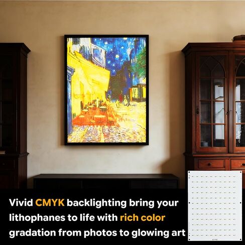 عبوتان من مجموعة لوحة الإضاءة الخلفية LED CMYK المطورة مع 120 مصباح LED من الليثوفان PCB طقم استبدال الضوء مع كابل USB متوافق مع طابعات Bambu Lab A1/A1 mini/P1S/X1C ثلاثية الأبعاد in Kuwait