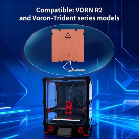 لوحة تسخين سيليكون FYSETC لمشروع Voron: حصيرة حرارية مطورة 300 * 300 مم / 11.8 بوصة تيار متردد 110 فولت 750 وات مع مستشعر الثرمستور 3950 100 ك وفتيل حراري ثنائي المعدن - ملحقات الطابعة ثلاثية الأبعاد in Kuwait