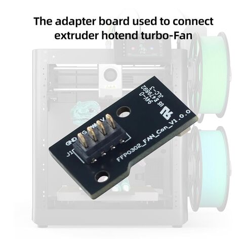 مجموعة لوحة محول مروحة الغطاء الأمامي للطارد (قطعتان) متوافقة مع Flashfoge AD5X: استبدال لوحة PCB لملحقات الطابعة ثلاثية الأبعاد Connecion Hotend Turbo-Fan in Kuwait