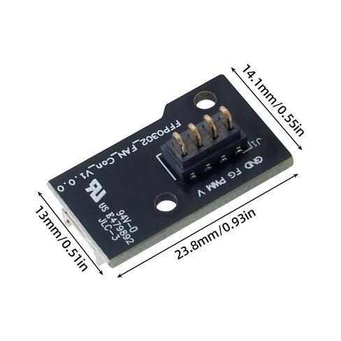 مجموعة لوحة محول مروحة الغطاء الأمامي للطارد (قطعتان) متوافقة مع Flashfoge AD5X: استبدال لوحة PCB لملحقات الطابعة ثلاثية الأبعاد Connecion Hotend Turbo-Fan in Kuwait