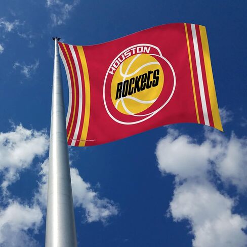 راية علم Rico Industries NBA Houston Rockets Retro مقاس 3 × 5 بوصات علم لافتة مقاس 3 × 5 بوصات من جانب واحد - داخلي أو خارجي - ديكور منزلي in Kuwait