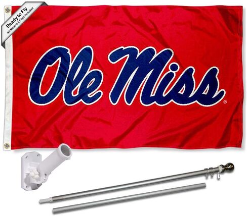 مجموعة Ole Miss Red Flag مع عمود ودعامة كاملة in Kuwait