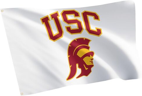 علم صبار الصحراء USC - لافتة أحصنة طروادة بجامعة جنوب كاليفورنيا مقاس 3 × 5 أقدام، عرض قماشي متين للاستخدام الداخلي والخارجي (النمط H) in Kuwait