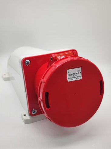 IEC60309 مقاوم للماء لوحة صناعية جبل المقبس مستقيم 4pin 125A 380-415V 6h 3P + E IP67 in Kuwait