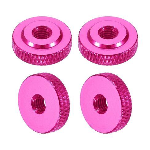 MECCANIXITY 4 Pcs Knurled Thumb Nuts, M6 x 20 mm x 6 mm Female Shoulder Aluminum Flat Through Hole Lock Adjusting Nuts Handle Knob Fasteners for 3D Printer Parts, Machine, DIY, Black in Kuwait