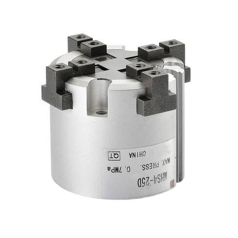 1pcAir Gripper Pneumatic Cylinder MHS Parallel Type Double Acting 3 Air Finger Automation(80) in Saudi Arabia