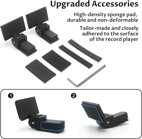 مفصلات بديلة لغطاء الغبار الدوار - متوافقة مع AT-PL120، AT-LP120-USB، AT-LP60X، at-LP5 ولPS-HX500 وSTR8-60، STR8-80، جزء بديل لمفصلات غطاء الغبار الدوار، قطعتان in Kuwait
