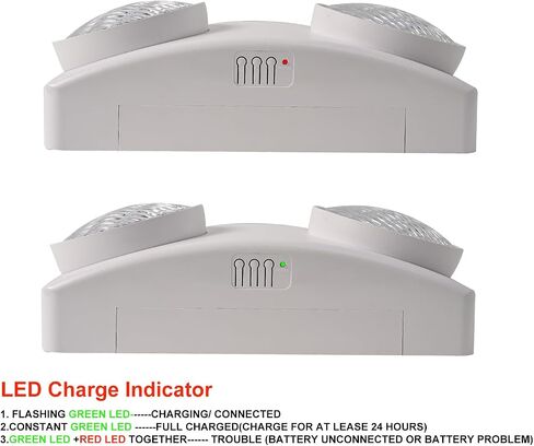 ضوء طوارئ LED لمدة 3 ساعات مع قابس 1.0 متر، إضاءة احتياطية للبطارية LED، تركيبات إضاءة خروج تجارية للأعمال المنزلية والمكتب الليلي وانقطاع التيار الكهربائي الآمن UL-924 AC110V in Kuwait