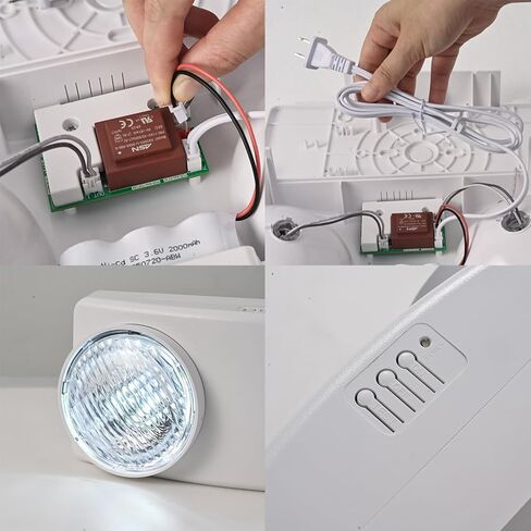 ضوء طوارئ LED لمدة 3 ساعات مع قابس 1.0 متر، إضاءة احتياطية للبطارية LED، تركيبات إضاءة خروج تجارية للأعمال المنزلية والمكتب الليلي وانقطاع التيار الكهربائي الآمن UL-924 AC110V in Kuwait