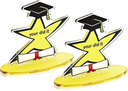 Chumia 2 Pcs Your Did It Trophy Gifts Funny Star Graduation Trophy Star Meme Graduation Gag Gift with Humorous Inscription Quirky Desk Decor Encouragement Gag Presents in Kuwait