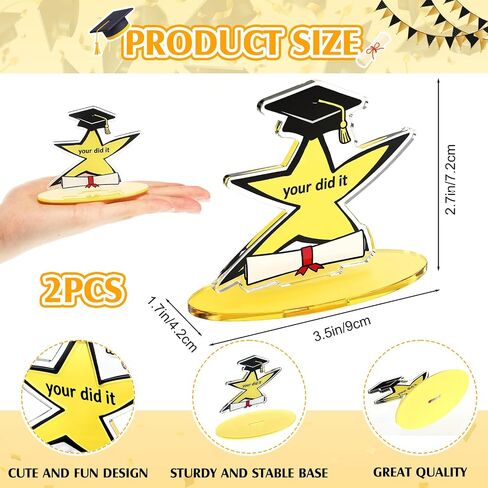 Chumia 2 Pcs Your Did It Trophy Gifts Funny Star Graduation Trophy Star Meme Graduation Gag Gift with Humorous Inscription Quirky Desk Decor Encouragement Gag Presents in Kuwait