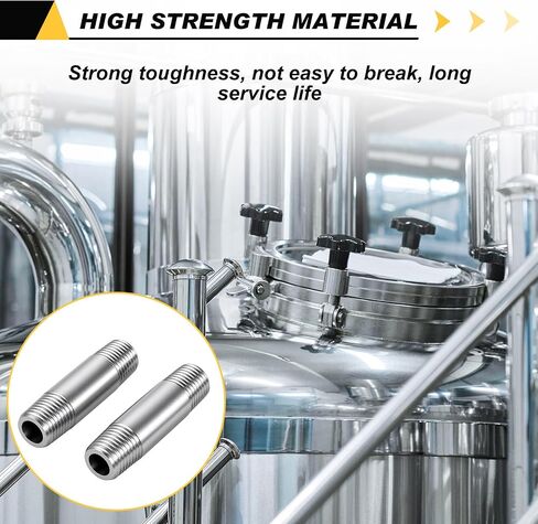 4 قطعة 304 تجهيزات أنابيب الفولاذ المقاوم للصدأ 1/4 "NPT x 1/4" NPT ذكر الخيوط 2 "طول الحلمة المصبوب تجهيزات أنابيب لوقود الهواء النفط in Kuwait