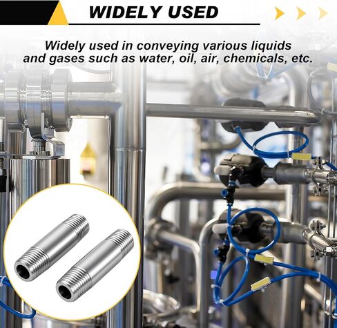 4 قطعة 304 تجهيزات أنابيب الفولاذ المقاوم للصدأ 1/4 "NPT x 1/4" NPT ذكر الخيوط 2 "طول الحلمة المصبوب تجهيزات أنابيب لوقود الهواء النفط in Kuwait