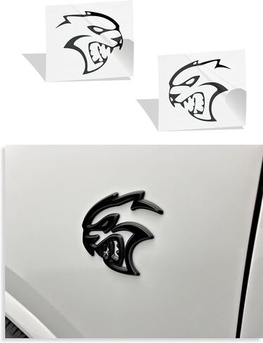 Reflective Concepts Hellcat Emblem Overlay Decal Stickers - 20-23 Charger SRT Hellcat - (Color: Gloss Black) in Kuwait