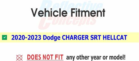 Reflective Concepts Hellcat Emblem Overlay Decal Stickers - 20-23 Charger SRT Hellcat - (Color: Gloss Black) in Kuwait