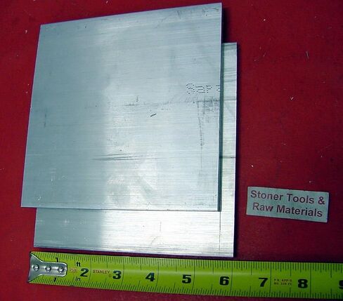 2 Pieces 3/8" X 6" Aluminum 6061 Flat BAR 6" Long .375" T6511 Plate Mill Stock in Kuwait