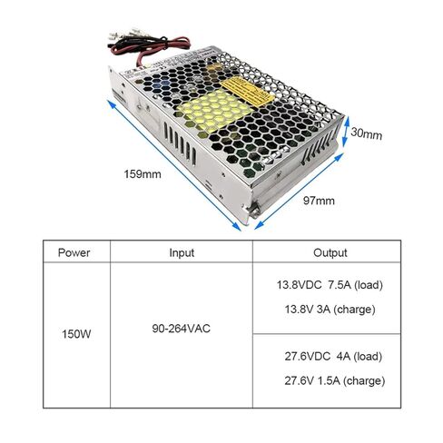 150 واط UPS تحويل الطاقة غير المنقطعة محطة شحن البطارية مع الصمامات PSC-150-12 PSC-150-24(24V_150W) in Kuwait