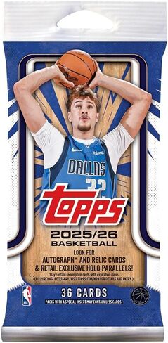2025-26 Topps Flagship Basketball Trading Card Fat Pack 36 بطاقة في كل عبوة in Kuwait