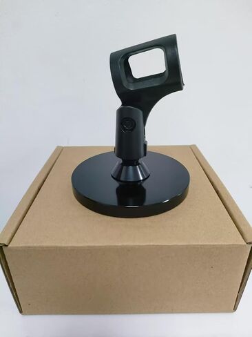 حامل ميكروفون Gooseneck Podium، ذراع مرن مقاس 13 بوصة مع قاعدة مرجحة ومشبك، أسود in Kuwait