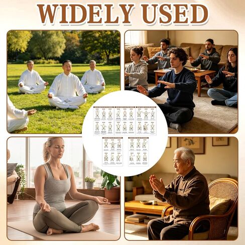 5pcs Printable Sitting Chair Tai Chi Yoga for Seniors， Workout Chart Poster Chair Yoga for Seniors Over 60 Workout Guide Printable Routine for Home Fitness Mobility & Balance Training in Kuwait