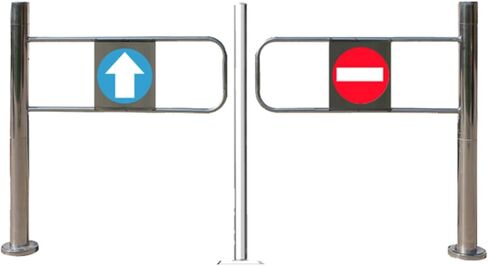 Durable Stainless Steel Manual Swing Safety Gate - Unidirectional Barrier for Entrance, Porch, Playgrounds, Shopping Malls & Supermarkets (160x100cm) - Ideal for Safety & in Kuwait