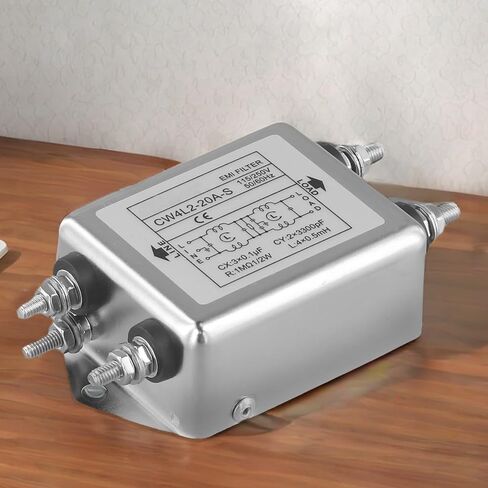 مرشح طاقة تيار متردد أحادي الطور 10A/20A 110V-220V 60dB فقدان الإدخال لقمع الضوضاء EMI لآلة وضع علامات الألياف البصرية (CW4L2-20A-S) in Kuwait