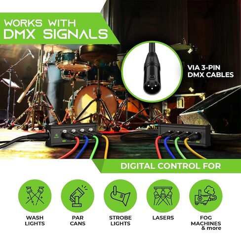 حزمة موسع إيثرنت 4 قنوات من GEARit، 4 قنوات ثعبان 3Pin XLR إلى Ethercon RJ45 Cat5/Cat6 موسع إيثرنت in Kuwait