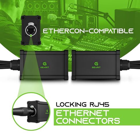 حزمة موسع إيثرنت 4 قنوات من GEARit، 4 قنوات ثعبان 3Pin XLR إلى Ethercon RJ45 Cat5/Cat6 موسع إيثرنت in Kuwait