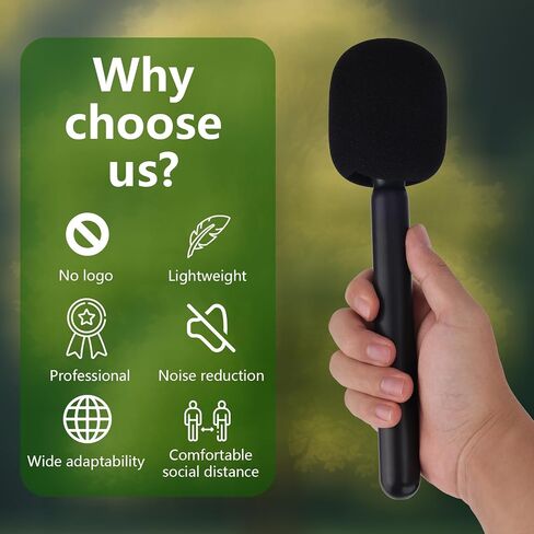 Holder for DJI Mic/DJI Mic 2, Handheld Wireless Microphone Stand Wireless Interview Microphone Adapter Handle with Pop Filter, Parts Accessories in Kuwait