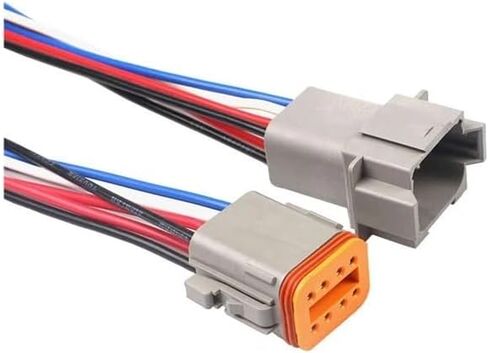 5/20/100 Sets Connector with 15cm Wiring Harness DT06-2S/DT04-2P 2P6P 8P 12P Waterproof Electrical(6p Male,20 Sets) in Kuwait
