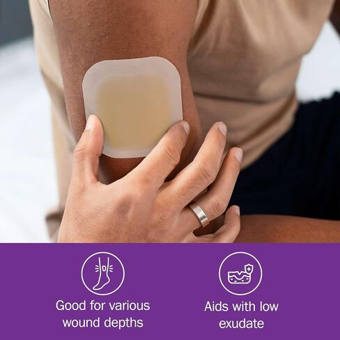 Hydrocolloid Bandages 2x2-20 Sterile and Breathable Hydrocolloid Wound Dressings - for Moderate and Heavy Exudate - Good for Hospitals, Medical Facilities, and Nursing Homes in Kuwait