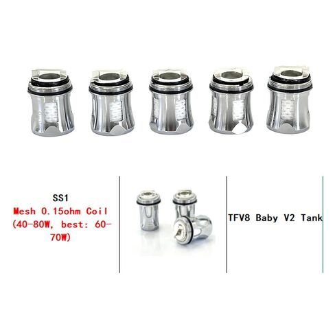 5 قطعة SM لفائف شبكة TFV-12 الأمير خزان شبكة لفائف الأساسية استبدال الأساسية 0.17ohm ملحقات الأجهزة (5 قطعة 0.17ohm70-130 واط) in Kuwait