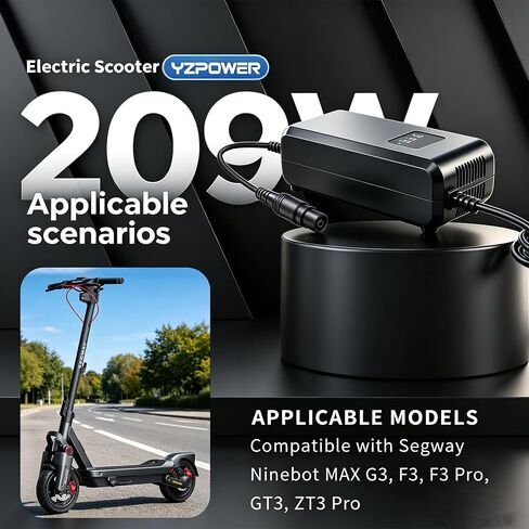 شاحن بطارية ليثيوم 53.6 فولت 3.9 أمبير متوافق مع Segway Ninebot MAX G3، F3، F3 Pro، GT3، ZT3 Pro بطارية ليثيوم أيون 46.8 فولت/48 فولت، محول إمداد الطاقة فائق السرعة in Kuwait