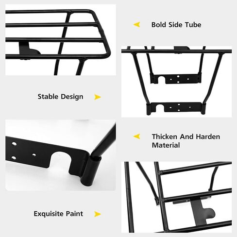 Electric Scooter Rear Rack, Rear Wheel Iron Storage Rack Cargo Shelf with Mounting Screws for M365 / 1S / Pro E Scooter in Kuwait