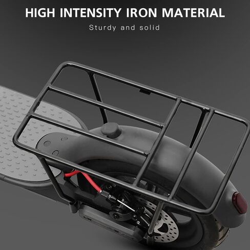 Electric Scooter Rear Rack, Rear Wheel Iron Storage Rack Cargo Shelf with Mounting Screws for M365 / 1S / Pro E Scooter in Kuwait