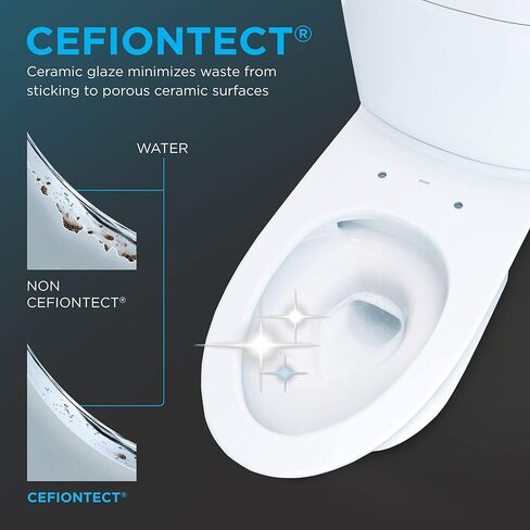 TOTO® Drake® WASHLET®+ Two-Piece Elongated 1.6 GPF Universal Height TORNADO FLUSH® Toilet with S5 Bidet Seat, Cotton White - MW7763446CSFG#01 in Kuwait