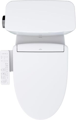 TOTO® Drake® WASHLET®+ Two-Piece Elongated 1.6 GPF Universal Height TORNADO FLUSH® Toilet with S5 Bidet Seat, Cotton White - MW7763446CSFG#01 in Kuwait