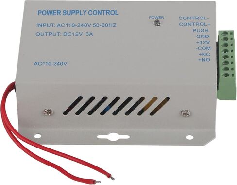 وحدة تحكم في مصدر الطاقة للتحكم في الوصول DC 12V 3A 30W مع مؤقت قفل تأخير، خرج NC/NO - تصميم ثابت مضاد للتداخل لأقفال الأبواب، تركيب سهل على الحائط in Kuwait