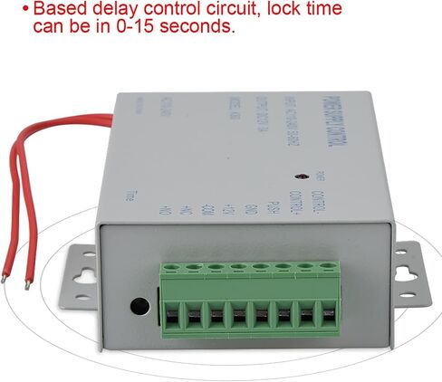 وحدة تحكم في مصدر الطاقة للتحكم في الوصول DC 12V 3A 30W مع مؤقت قفل تأخير، خرج NC/NO - تصميم ثابت مضاد للتداخل لأقفال الأبواب، تركيب سهل على الحائط in Kuwait