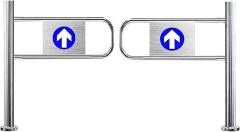 Automatic Stainless Steel Swing Gate 190x97cm One-Way Entrance Door for Library Park Store - Secure Easy Access Ideal for Commercial Use in Kuwait